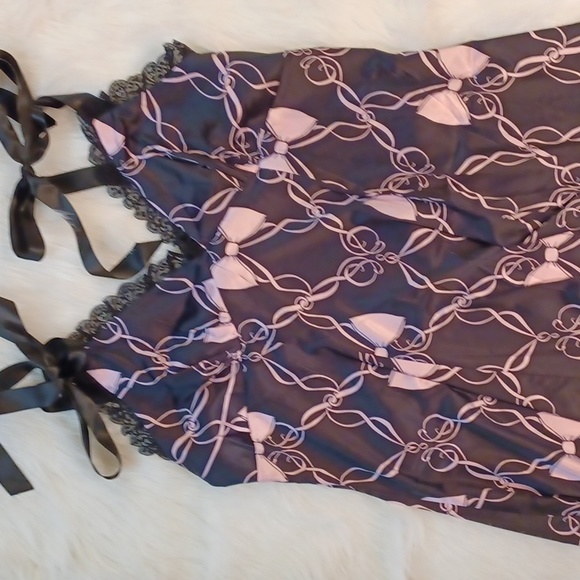 NWT DOLLSKILL 2x Widow black/pink black ribbon straps mini dress - Picture 5 of 15